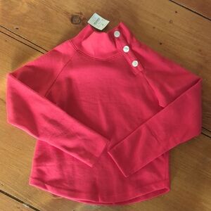 NEW Dressy Sweatshirt w Button Collar 10-11